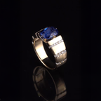 18K 2CT Sapphire Men's Ring