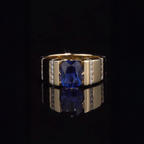 18K 2CT Sapphire Men's Ring
