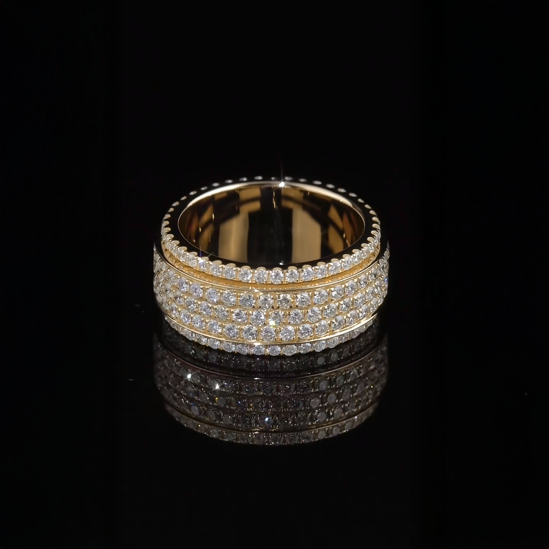 18K Rotating Pavé Diamond Men's Ring